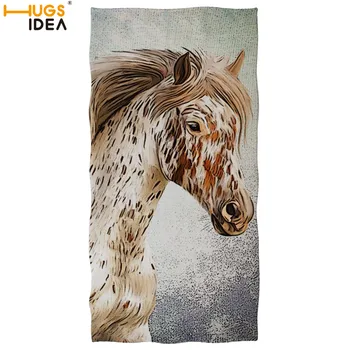 

Retro Crazy Horse Sport Towel Body Spa Bath Wrap Towel Wild Animal Print Hand Towel for Bathroom Beach Large Blanket Hotel Towel