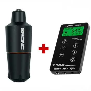 

Original Top Bronc Mini Tattoo Machine Short Pen Swiss Motor With T-700 LCD Display Touch Screen Tattoo Power Tattoo Kit
