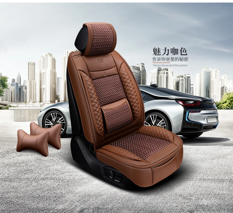 Full Coverage Eco-leather auto seats covers PU Leather Car Seat Covers for Geely gc6 mk geely atlas