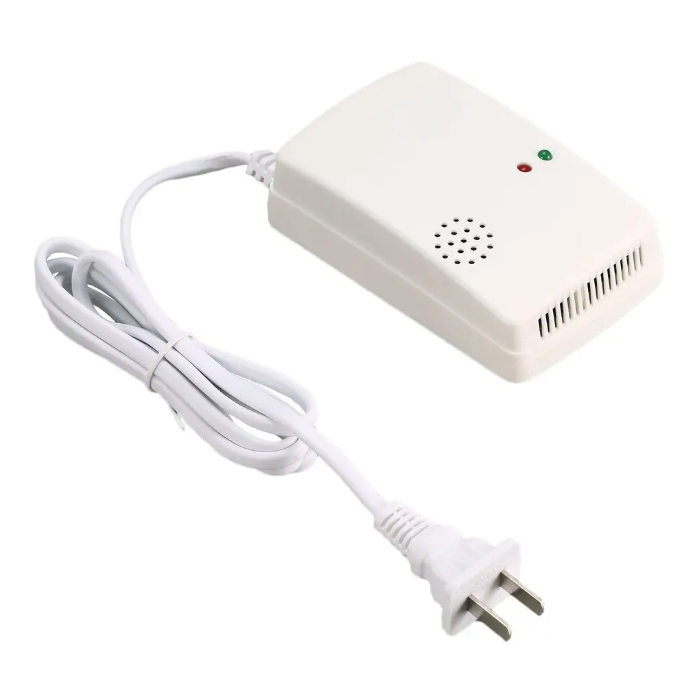 Combustible Gas Alarm Detector Monitor Natural LPG LNG Leak Sensor Sound Light Warning Home Security Fire Protection US Plug