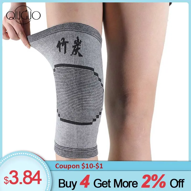 

1 Pair Knee Support Protector Breathable Knee Brace Kneepad for Joint Pain Relief Arthritis Bamboo Carbon Fiber Knee Sleeve Pad