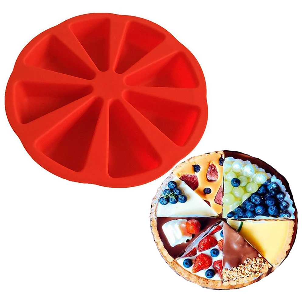 

3D Silicone Cake Mold Cake Bakeware 8 Points Silicone Cake Pan Baking Mold Jelly Cupcake Mold Bread Pastry Mould Pizza Pan