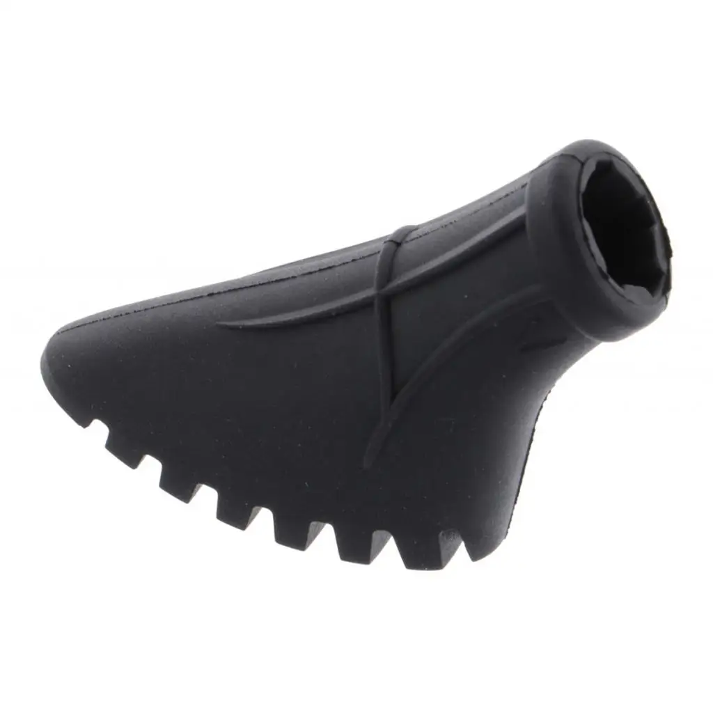 Replacement Durable Trekking Poles Rubber Tips Protector, Walking Canes Tips End Cap Cover Foot Pad, Shock Absorbing, Anti-Slip