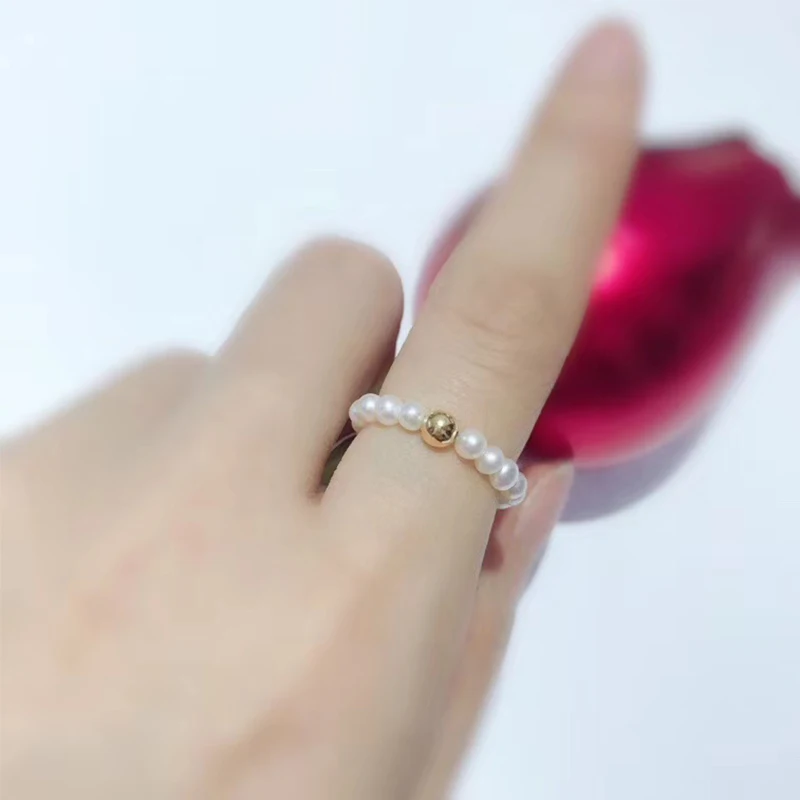 ANI 18K желтое золото (AU750) обручальное кольцо стандартное Золото Кольца женские