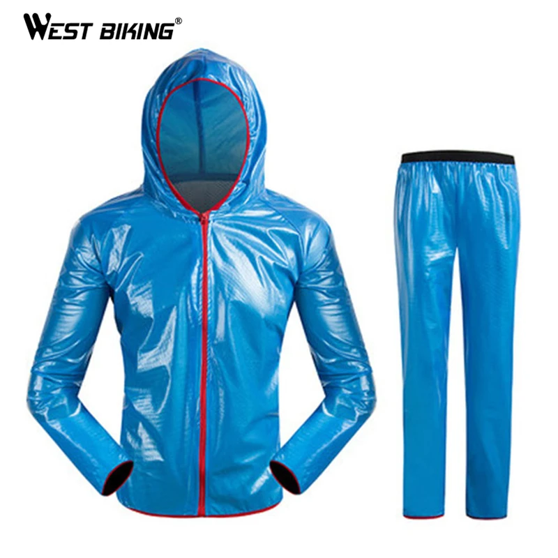 MTB Bike Cycling Jacket Sets Men Women Waterproof Windproof Raincoat Reflective Jersey Pants Suit Bicycle Clothing WEST BIKING