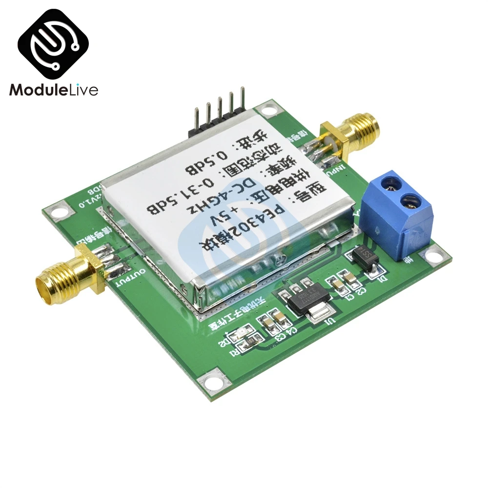PE4302 усиление 0.5db цифровой RF Ступенчатый аттенюатор модуль высокой линейности 5 в 4 ГГц шаговый 0.5дб RF DSA электронные инструменты