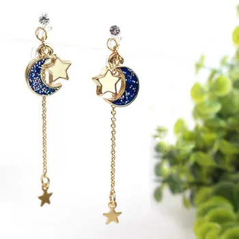 

Anime Sailor Moon 25th Cosplay Earring Girl Blue moon star eardrop accessories prop