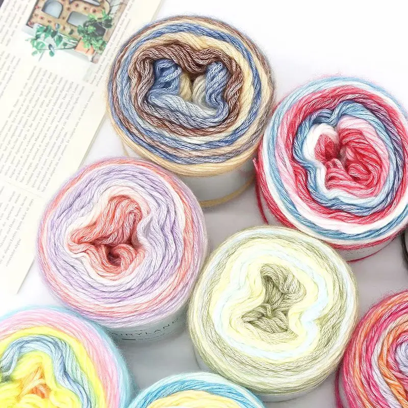 Qjh Diy Cake Yarn Gradation Thread Plush Crochet Hand Knitting Yarn, Best  Quality 3-piece Sweater Gradient Soft 100g/piece, 280m - Yarn - AliExpress