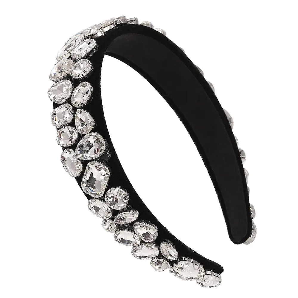 10 Vedawas Multi-Color Gem Baroque Headbands Women Diamond Hair Accessories Pearl Headband Girls Crown Flower Hairbands Head Wrap - Цвет: 10