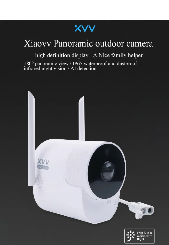 Xiaomi Xiaovv наружная панорамная камера наблюдения беспроводная wifi камера ночного видения высокой четкости с приложением Mijia новейшая