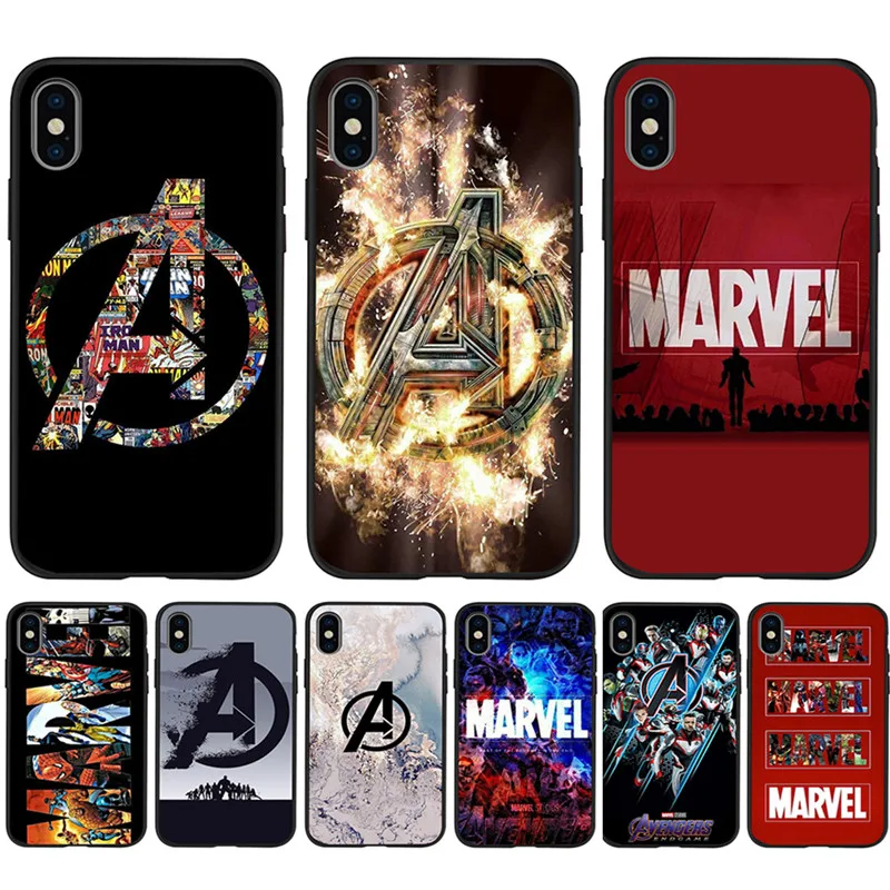 

Marvel Avengers For iPhone X XR XS Max 5 5S SE 6 6S 7 8 Plus Oneplus 5T Pro 6T phone Case Cover Coque Etui funda capinha capa