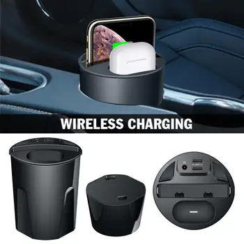 

4-in-1 Qi Fast Car Wireless Charger Cup With USB Output 10W Fast Charging Technology For IPhoneXS/XR/XS Max For Airpods 2th