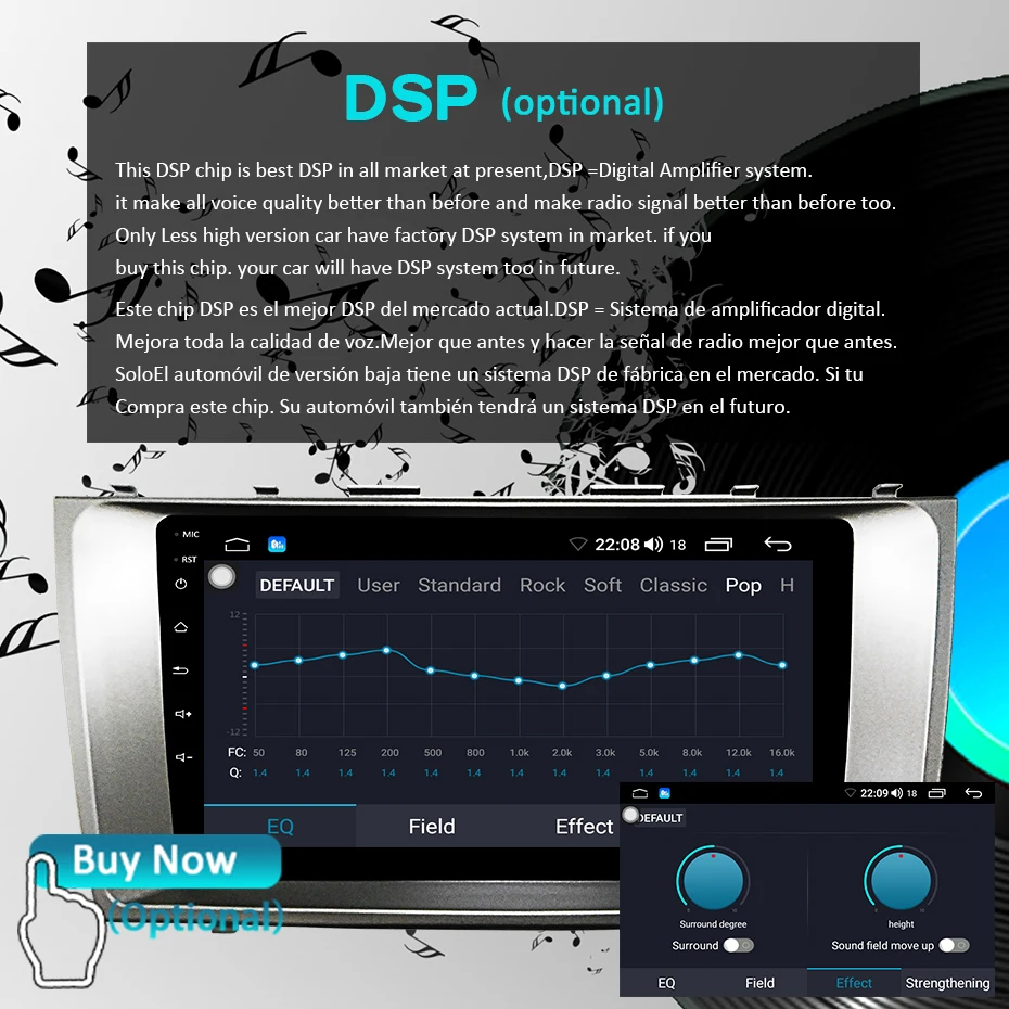 Excellent 4G 64G 1280*720P Android 9.0 Carplay GPS for Toyota Camry 7 XV 40 50 Radio 2007-2011 Navigation Screen Recorder no DVD Player 2