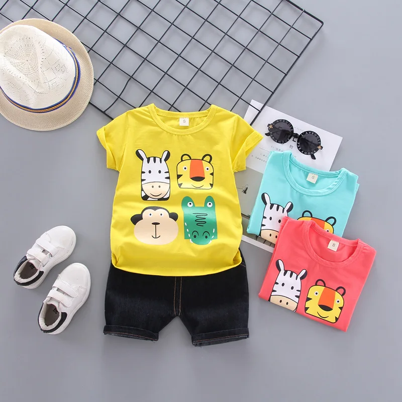 

Childrenswear Summer Western Style CHILDREN'S Suit 2020 New Style Kids Summer Short Sleeve Two-Piece Set Korean-style Fashion Cl