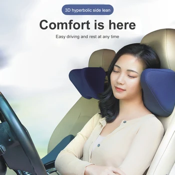 

New Car Headrest Neck Pillow Seat Chair Auto Memory Foam Cotton Mesh Cushion Fabric Cover Soft Head Rest Travel Office Support
