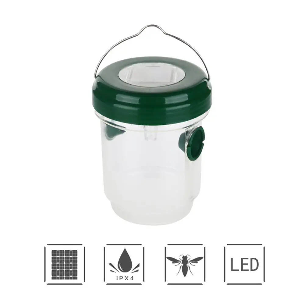 

11.8cm x 9.2cm Non-Toxic Wasp Catcher Reusable Solar Powered Garden Ultraviolet Light Fly Trap Insect Bug Killer Fly catcher