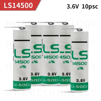 

10pack New for SAFT LS14500 AA ER14505M 3.6v 2600mah lithium battery, with solder pins equipment and instruments battery
