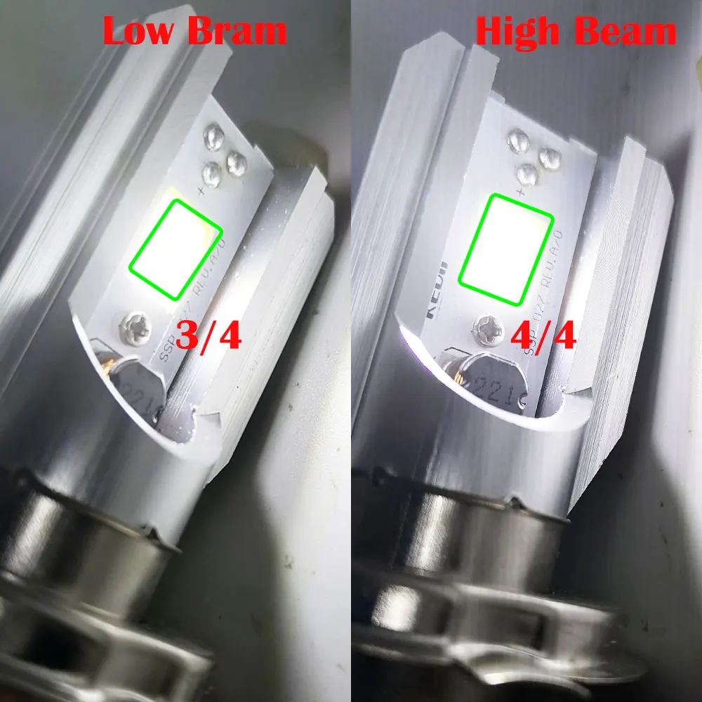 2 шт. H6 Led BA20D фара мотоцикла 1200LM мото противотуманные фары H4 HS1 Скутер ATV аксессуары