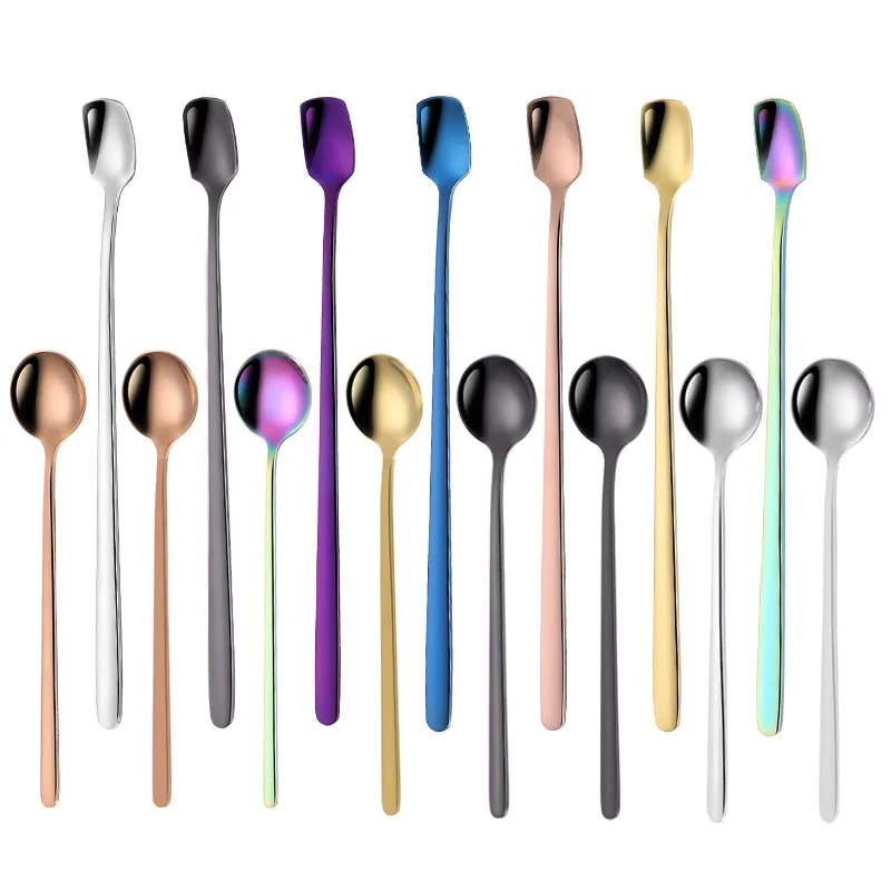 304 Stainless steel dinnerware set spoon tea spoon Dessert coffee ice cream spoons Kitchen accessories Bar tools new long handle