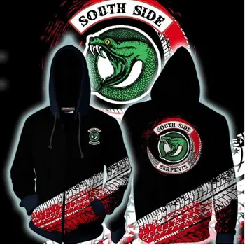 

Riverdale Hoodie Sweatshirts Plus Size South Side Serpents Streetwear Tops Spring Hoodies Men Women Hooded Pullover Tracksuit