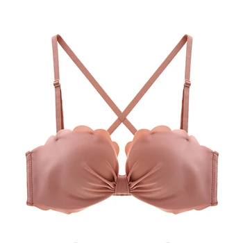 

Cross Strap Backless Sexy Bra Top Seamless A B Cup Wireless Super Push Up Bras For Women Small Breast Brassiere Cotton Underwear