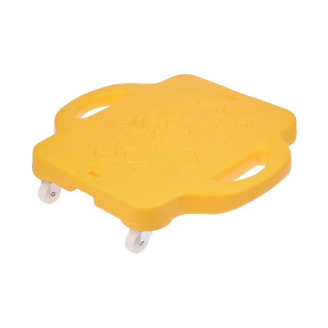 Kids Balance Board Plastic Four-Wheeled Scooter Board With Safety Handles 360 Degree Rotating Wheels Children Outdoor Sports Toy 4