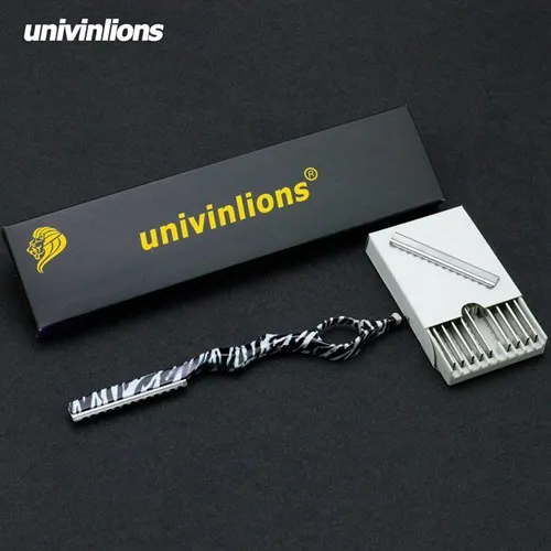 Univinlions Профессиональные Парикмахерские филировочные бритвенные прямые Парикмахерская бритва палка салонный нож для стрижки волос ножницы - Цвет: B-9-C