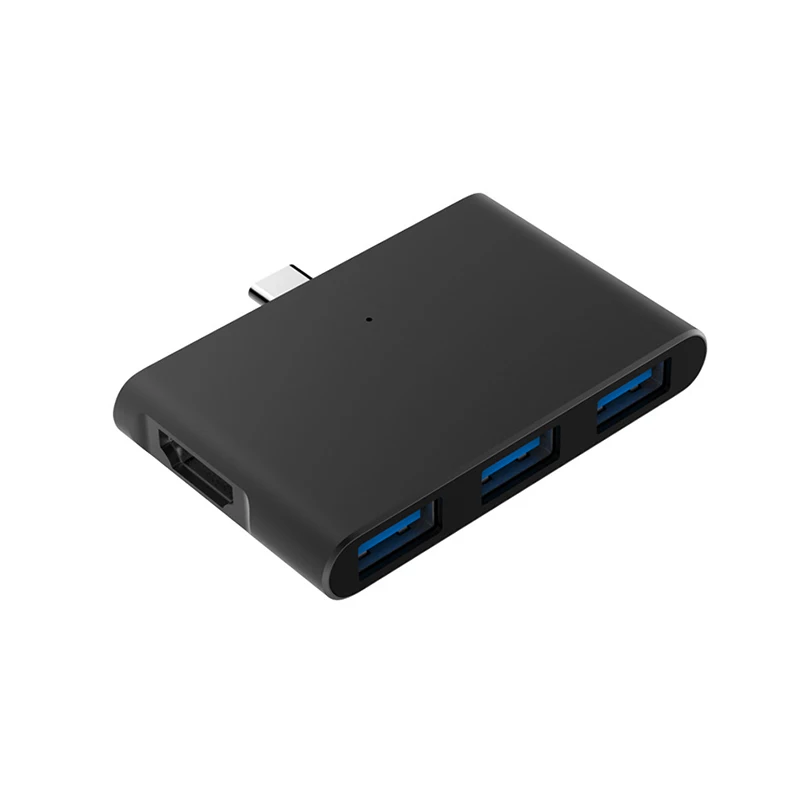 Usb type C type-C USB-C концентратор для HDMI 4K USB 3,0 PD зарядка 3,5 мм адаптер для наушников для MacBook Air Pro samsung S8 - Цвет: Черный