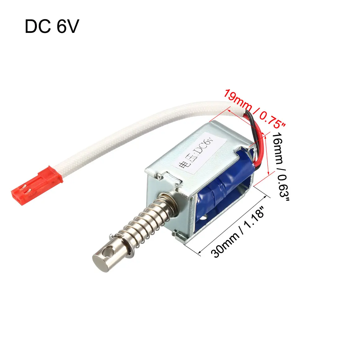 Uxcell 1 шт. нажимной тип соленоид Электромагнит постоянного тока 3/4. 5/6/12/15/18/24 V, а так же 30 г, 2/3/4/5/5,5/6/10 мм открытая рамка прямолинейного движения с хорошим качеством