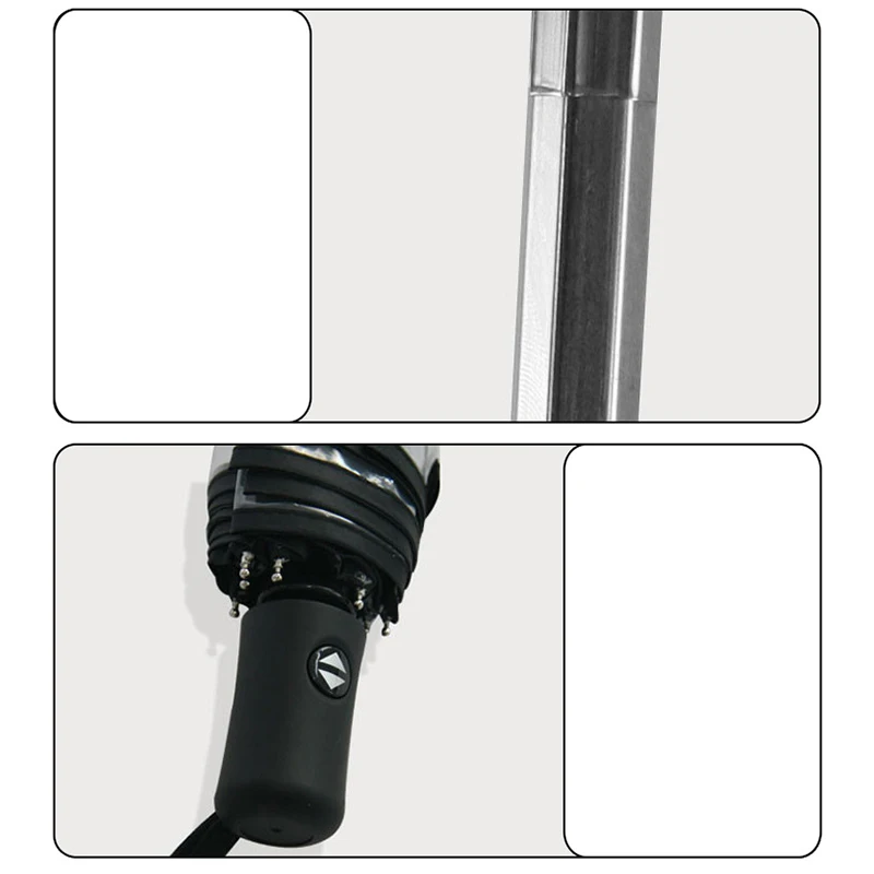 Semi-Automatic Transparent Folding Umbrella Wind Resistant Folding Automatic Umbrella Rain Sun Auto Windproof Umbrella