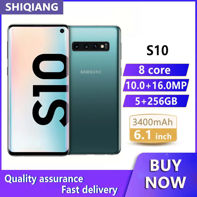 Оригинальный разблокированный смартфон Samsung Galaxy S10 б/у телефон с экраном 855 дюйма
