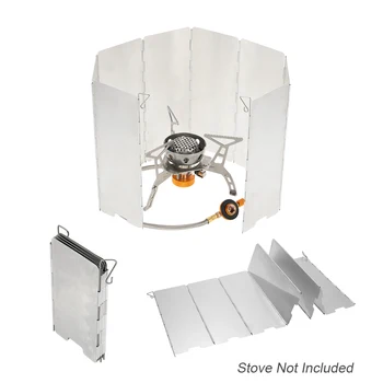

TOMSHOO Camping Aluminum Wind Shield Ultra-light Outdoor Stoves 8/10 Plates Foldable Cooker Gas Stove Wind Shield Screens