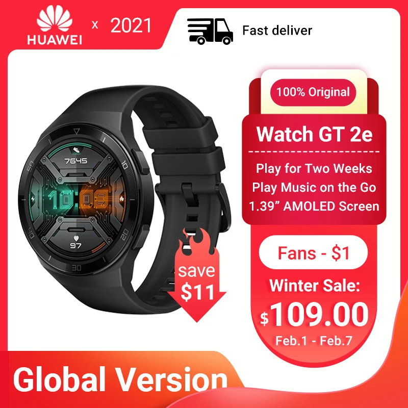 HUAWEI WATCH GT 2e Original 100 Sport Modes gt2e 5ATM Smart Watch 1.39