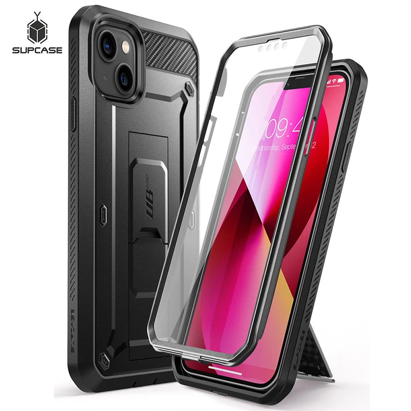 SUPCASE For iPhone 13 Mini Case 5.4 inch (2021) UB Pro Full-Body Rugged Holster Cover with Built-in Screen Protector & Kickstand iphone 13 pro clear case