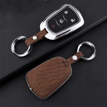 

Car key case Flip fur For Cadillac ATS CT6 CTS Escalade SRX XT4 XT5 XTS 2014-2016 car accessories smart holder cover key cover