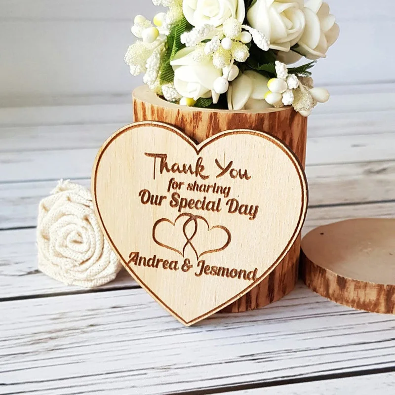  Rustic Wood Save the date magnets Rustic Wedding Invitation Wedding Souvenirs Decoration Personaliz - 4000145470323