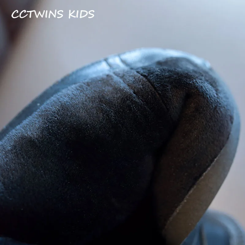 CCTWINS/детская обувь; коллекция года; зимние детские модные сапоги до колена; обувь из натуральной кожи для девочек; детская брендовая черная теплая обувь; HB047