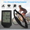 Lixada 3-in-1 Bike Computer Cycling Computers Bicycle Speedometer Wireless Waterproof Stopwatch Odometer LCD Backlight Black ► Photo 3/6