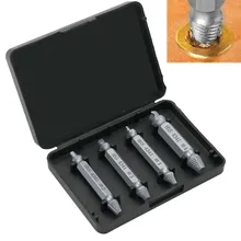 4 adet vida Extractor S2 4341 çift kafa elektrikli tornavida Bit malzeme hasarlı vida Extractor