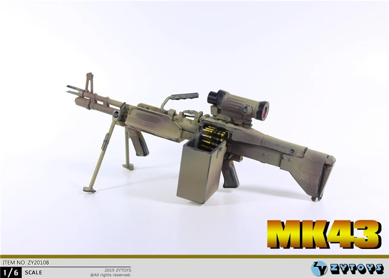 1:6 весы MK43 светильник пулемет оружие пластмассовые игрушечные модели подходят 12