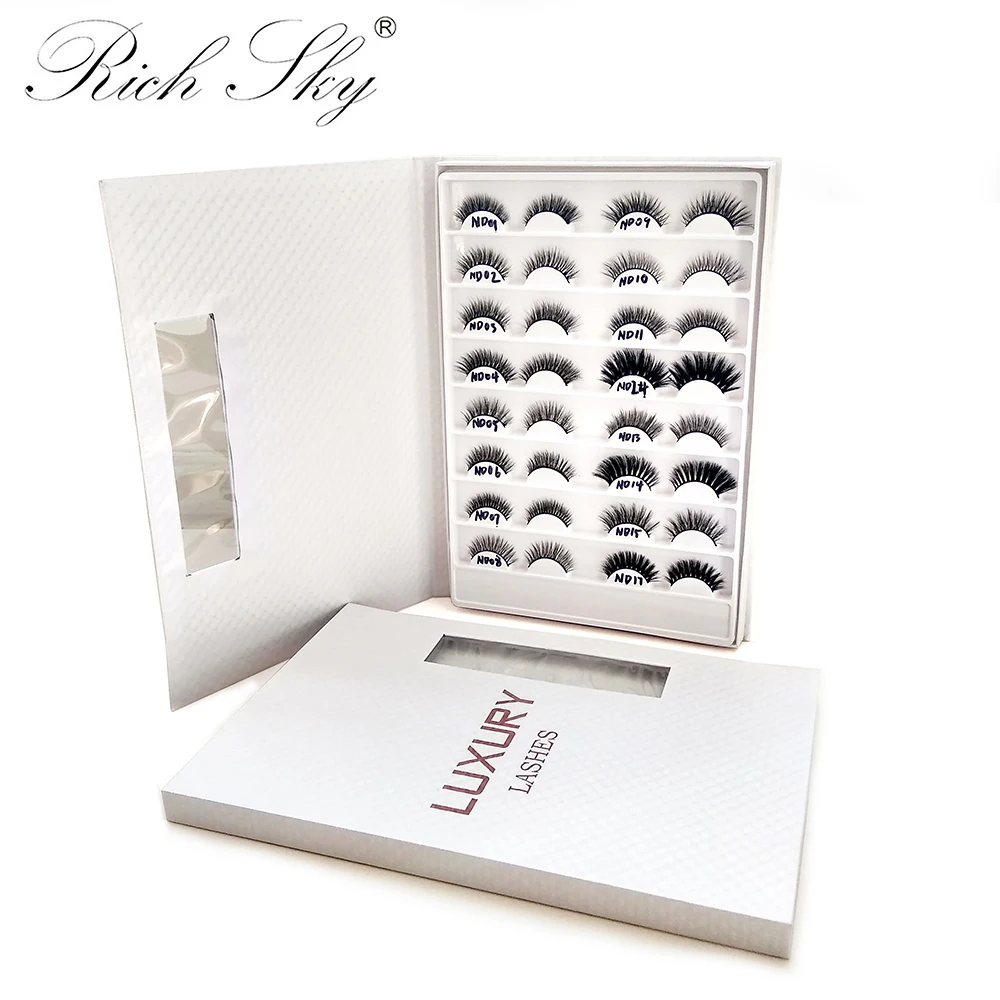 Rich sky luxury lashes big package box with rose gold for eyelashes tary