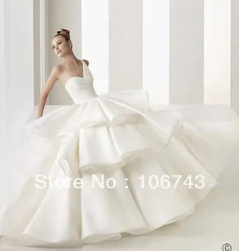 

free shipping 2016 new style hot sale Sexy bride sweet princess Custom size criss-cross tiered high quality bridal wedding dress