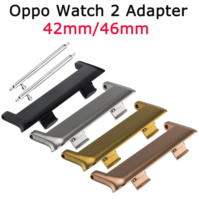 

2pcs Watch Adapter For OPPO Watch 2 42mm/46mm Stainless Steel Adapte For OPPO Watch 2 42mm/46mm Metal Connector watch band