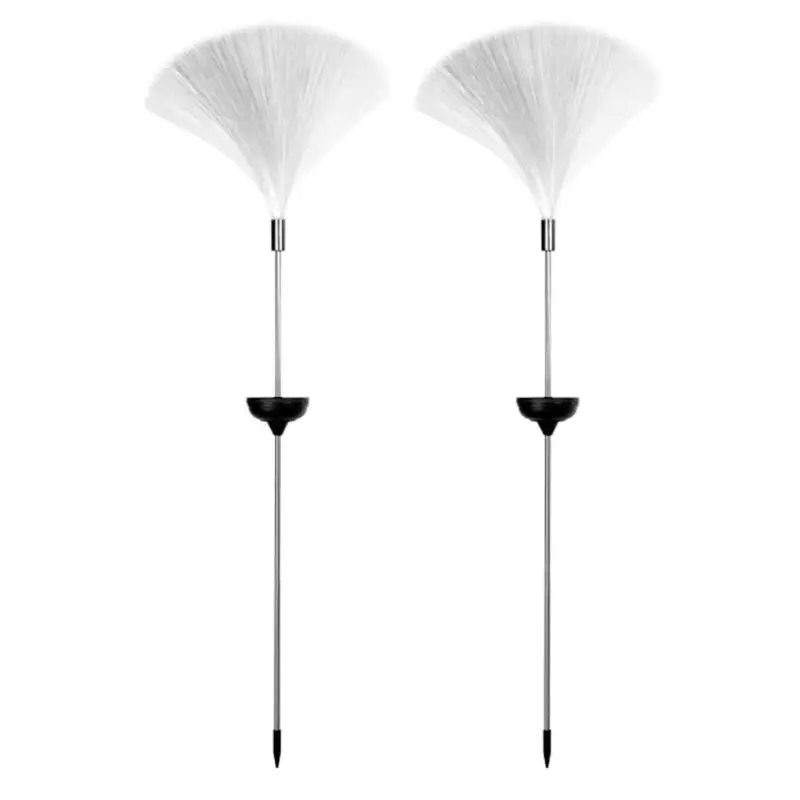 2 шт наружное оптоволокно Газон Свет Стекловолокна лампа голова солнечной энергии светодиодный Цвет Изменение Сад лампа хороший вид