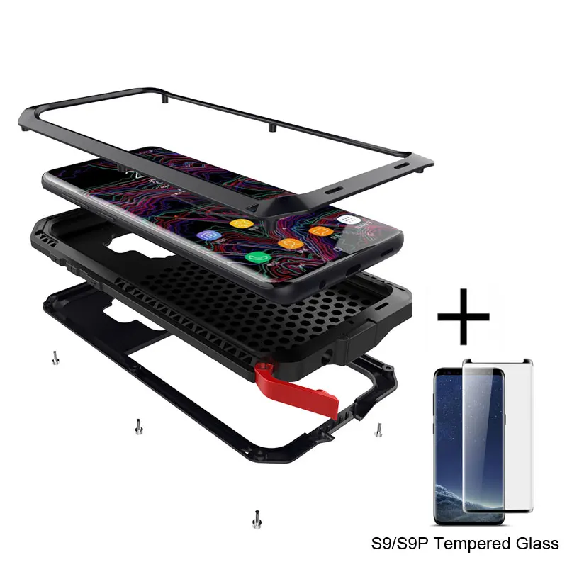 For Samsung Note 20 10 9 8 Heavy Duty Protection Doom Armor Metal Aluminum Phone Case For Gakaxy S21 S20 Ultra S10E S8 S9 Cover