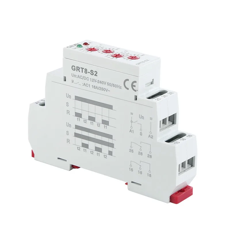 Асимметричное реле циклера 220V 16A AC/DC12V-240V электронное реле повторения GRT8-S GEYA