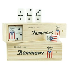 Podwójne sześć Puerto Rico Domino w drewnianym pudełku gra stołowa ze znajomymi tanie tanio CN (pochodzenie) WD003 Melamine 50mm*25mm*10mm 48 63*24 03*9 27mm 18 2cm*6 9cm*5 3cm 515g set