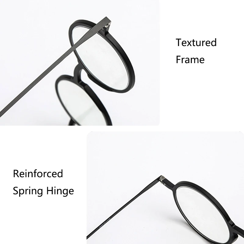 Reading Glasses Retro Round Unisex Eyeglasses Small Frame Magnifying Eyewear With Magnetic Case 1.0 1.5 2.0 2.5 3.0 3.5 4.0