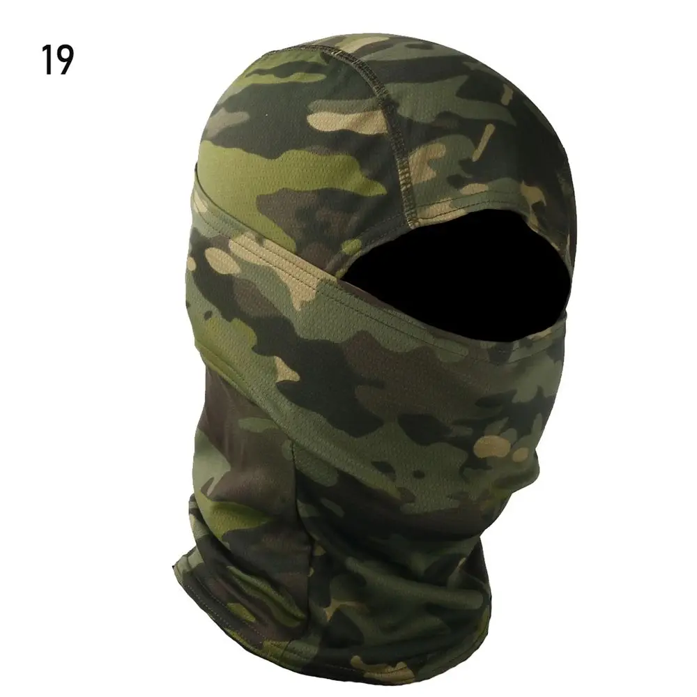 green skully hat Hunting Camouflage Hood Outdoor Camo Cycling Balaclava Full Face Mask Bicycle Ski Bike Snowboard Sport Cover Hiking Cap skully with brim Skullies & Beanies