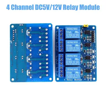 

High Quality 4 Channel Relay Module DC 5V 12V Durable Safe Low Level Trigger Expansion Board